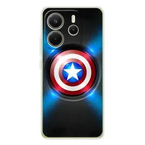 Чехол с Щитом Капитана Америки на Xiaomi Redmi Note 14 4G (Global version) (Яркий Щит Капитана)