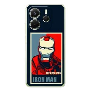 Чехол Супергерой Железный человек на Xiaomi Redmi Note 14 4G (Art Iron man)