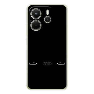 Силиконовый бампер с картинкой машины на Xiaomi Redmi Note 14 4G (Силует Audi)