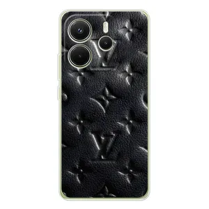 Текстурний Чохол Louis Vuitton для Редмі Нот 14 4G (Чорний ЛВ)