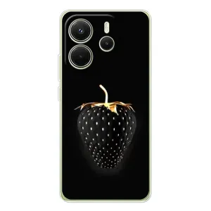 Чохол з зображенням смачної їжі для Xiaomi Redmi Note 14 4G (Чорна полуниця)