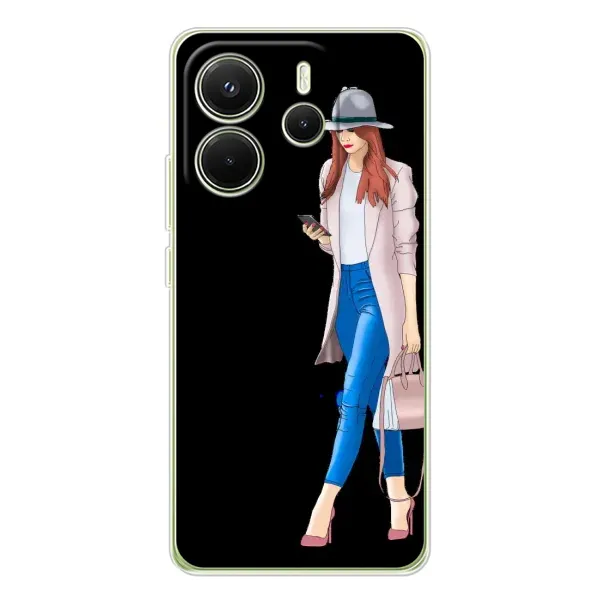 Чехол с рисунком «Девушка со смартфоном» для Xiaomi Redmi Note 14 4G (EU) Чехол с рисунком «Девушка со смартфоном» для Xiaomi Redmi Note 14 4G (EU)