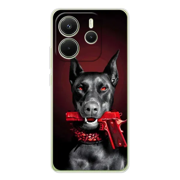Чехол с рисунком «Доберман злой» для Xiaomi Redmi Note 14 4G (EU) Чехол с рисунком «Доберман злой» для Xiaomi Redmi Note 14 4G (EU)