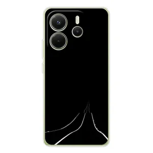 Чехол с картинками на черном фоне для Xiaomi Redmi Note 14 4G (Дорога)