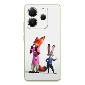 Силиконовый чехол с принтом Зоотрополіс для Xiaomi Redmi Note 14 4G (Джуди и Ник)