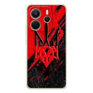 Чохли УПА (Червоно-Чорний) на Xiaomi Redmi Note 14 4G (Герб в кольорах УПА)