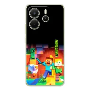 Чохли для Xiaomi Redmi Note 14 4G (Персонажі МайнКрафт) (Герой Майнкрафт)