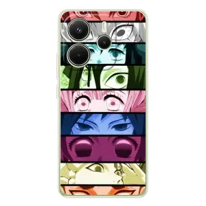 Силіконові чохлі з очіма Anime для Редмі Нот 14 4G (Очі Хашира)