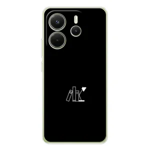 Чехол с картинками на черном фоне для Xiaomi Redmi Note 14 4G (Книжки)