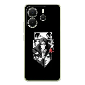 Чехлы с картинкой Итачи Учиха на Xiaomi Redmi Note 14 4G (Коллаж Итачи)