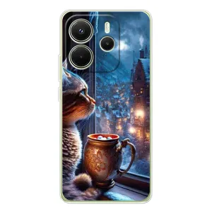 Чехлы на Новый Год Xiaomi Redmi Note 14 4G (Кот новогодний)