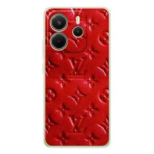 Текстурний Чохол Louis Vuitton для Редмі Нот 14 4G (Червоний ЛВ)