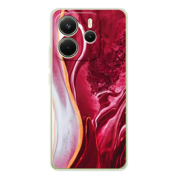 Чехол с рисунком «Красный мрамор» для Xiaomi Redmi Note 14 4G (EU) Чехол с рисунком «Красный мрамор» для Xiaomi Redmi Note 14 4G (EU)