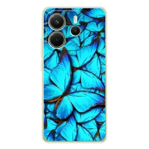 Силиконовый бампер с картинкой животных для Xiaomi Redmi Note 14 4G (Крылья бабочек)