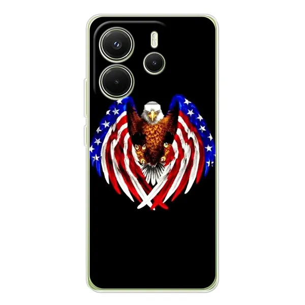 Чехол с рисунком «Крылья США» для Xiaomi Redmi Note 14 4G (EU)