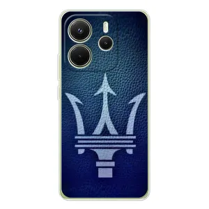 Чехлы с тематикой "Крутые машины" на Xiaomi Redmi Note 14 4G (Лого Maserati)