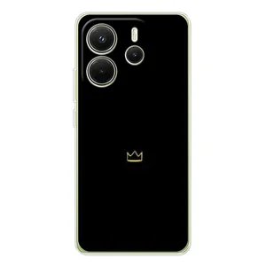 Чохол (Корона на чорному фоні) для Редмі Нот 14 4G (Міні корона)