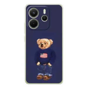 Чехлы Мишка Тедди для Редми Нот 14 4G (Мишка USA)