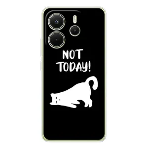 Бампер с изображением Котиков для Редми Нот 14 4G (Not Today)