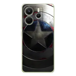 Чехол с Щитом Капитана Америки на Xiaomi Redmi Note 14 4G (Ретро Щит Капитана)