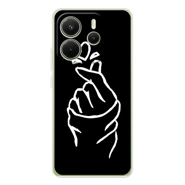 Чехол с рисунком «Сердце на черном» для Xiaomi Redmi Note 14 4G (EU) Чехол с рисунком «Сердце на черном» для Xiaomi Redmi Note 14 4G (EU)