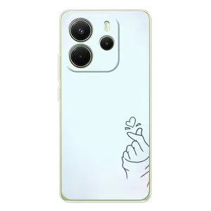 Чехлы (Знак сердечка) на Xiaomi Redmi Note 14 4G (Сердце на голубом)
