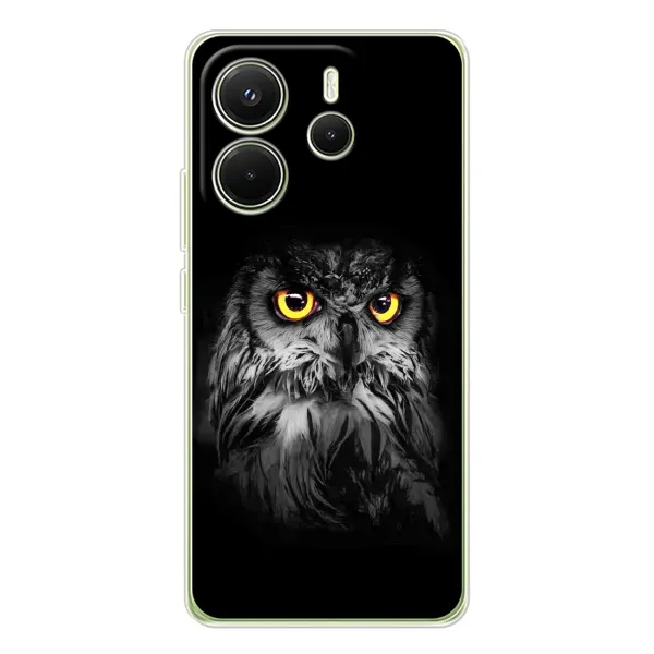 Чехол с рисунком «Сова на чёрном» для Xiaomi Redmi Note 14 4G (EU) Чехол с рисунком «Сова на чёрном» для Xiaomi Redmi Note 14 4G (EU)