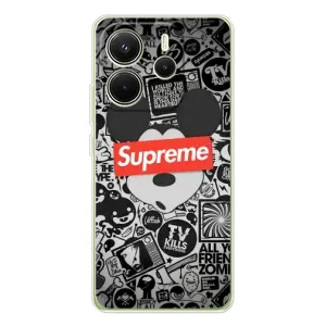 Чехол с Брендами одежды на Редми Нот 14 4G (Supreme Маус)
