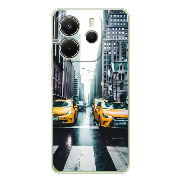 Чехол с рисунком «Такси» для Xiaomi Redmi Note 14 4G (EU)