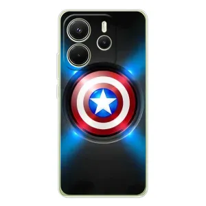 Чехол с Щитом Капитана Америки на Xiaomi Redmi Note 14 4G (Яркий Щит Капитана)