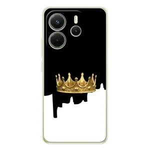 Чохол (Корона на чорному фоні) для Редмі Нот 14 4G (Золота корона)