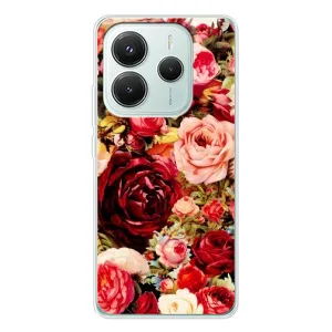 Силіконовий бампер з принтом (квіточки) на Redmi Note 14 5G (Букет квітів)
