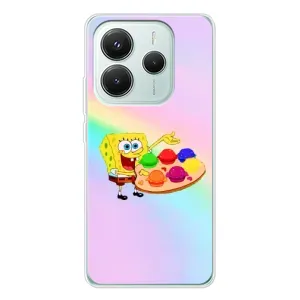Силіконовий чохол Спанч Боб на Redmi Note 14 5G (Бургери)