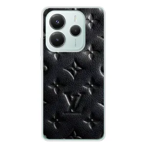 Текстурный Чехол Louis Vuitton для Редми Нот 14 5G (Черный ЛВ)