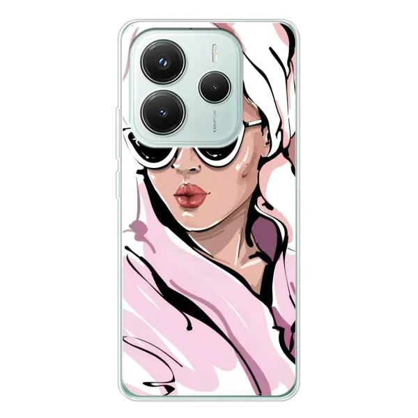 Чехол с рисунком «Девушка в халате» для Xiaomi Redmi Note 14 5G Чехол с рисунком «Девушка в халате» для Xiaomi Redmi Note 14 5G