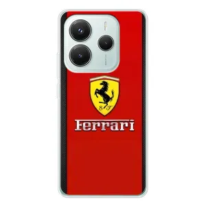 Силіконовий бампер з картинкою машини на Xiaomi Redmi Note 14 5G (Ferrari Logo)