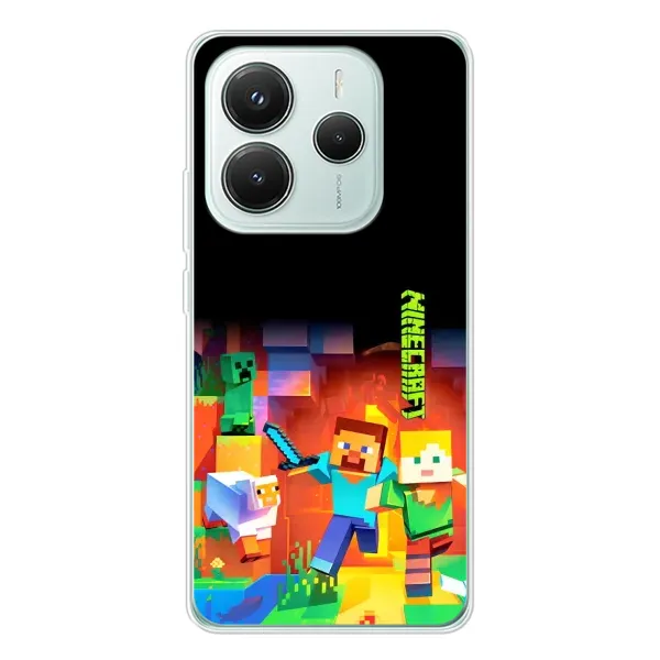 Чехол с рисунком «Герой Майнкрафт» для Xiaomi Redmi Note 14 5G Чехол с рисунком «Герой Майнкрафт» для Xiaomi Redmi Note 14 5G