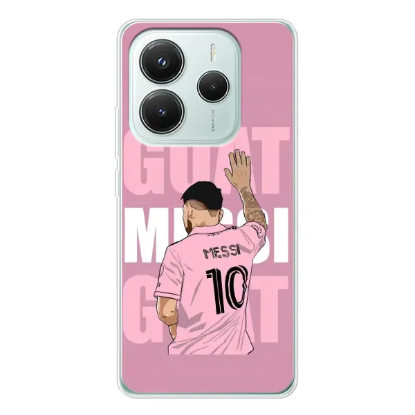 Чехол с рисунком «GOAT MESSI» для Xiaomi Redmi Note 14 5G