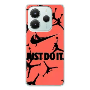 Силиконовый Чехол Nike Air Jordan на Редми Нот 14 5G (Just Do It)