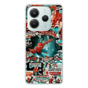 Чехол Супергерой Человека Паука на Xiaomi Redmi Note 14 5G (Комиксы Человек Паук)