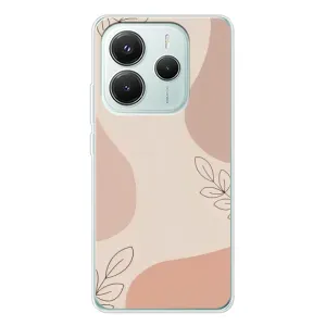Чохол квітковий дизайн для Xiaomi Redmi Note 14 5G (Кориневий фон)