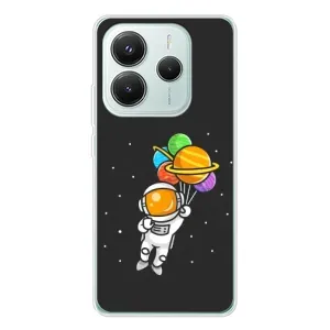 Силіконовый Чохол з принтом "Космонавти" на Xiaomi Redmi Note 14 5G (Космонавт з кульками)