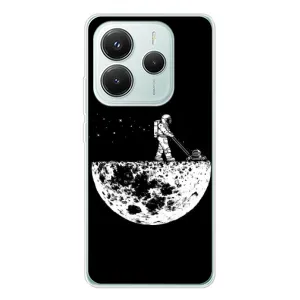 Силіконовый Чохол з принтом "Космонавти" на Xiaomi Redmi Note 14 5G (Космонавт)