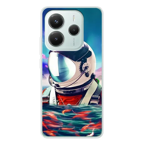 Чохол з малюнком «Космонавт у воді» для Xiaomi Redmi Note 14 5G Чохол з малюнком «Космонавт у воді» для Xiaomi Redmi Note 14 5G