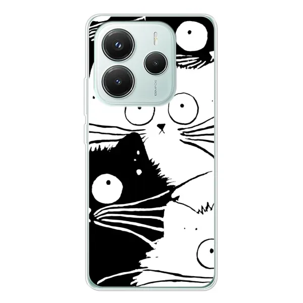 Чехол с рисунком «КОТИКИ» для Xiaomi Redmi Note 14 5G Чехол с рисунком «КОТИКИ» для Xiaomi Redmi Note 14 5G