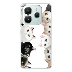 Силиконовый чехол с котиком для Xiaomi Redmi Note 14 5G (Коты)