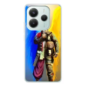 Чехол с картинкой (Патриотический КОЗАК) на Xiaomi Redmi Note 14 5G (Козак с крыльями)