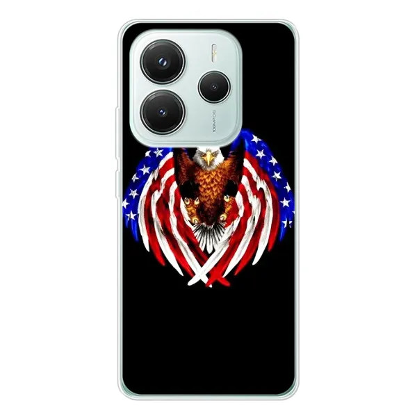 Чехол с рисунком «Крылья США» для Xiaomi Redmi Note 14 5G