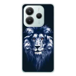 Чехол с картинкой на Xiaomi Redmi Note 14 5G (Лев - синий)