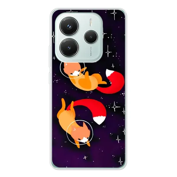 Чехол с рисунком «Лисы» для Xiaomi Redmi Note 14 5G Чехол с рисунком «Лисы» для Xiaomi Redmi Note 14 5G
